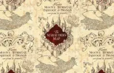 Harry Potter Marauders Map 100 Cotton