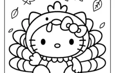 Hello Kitty Thanksgiving Coloring Pages