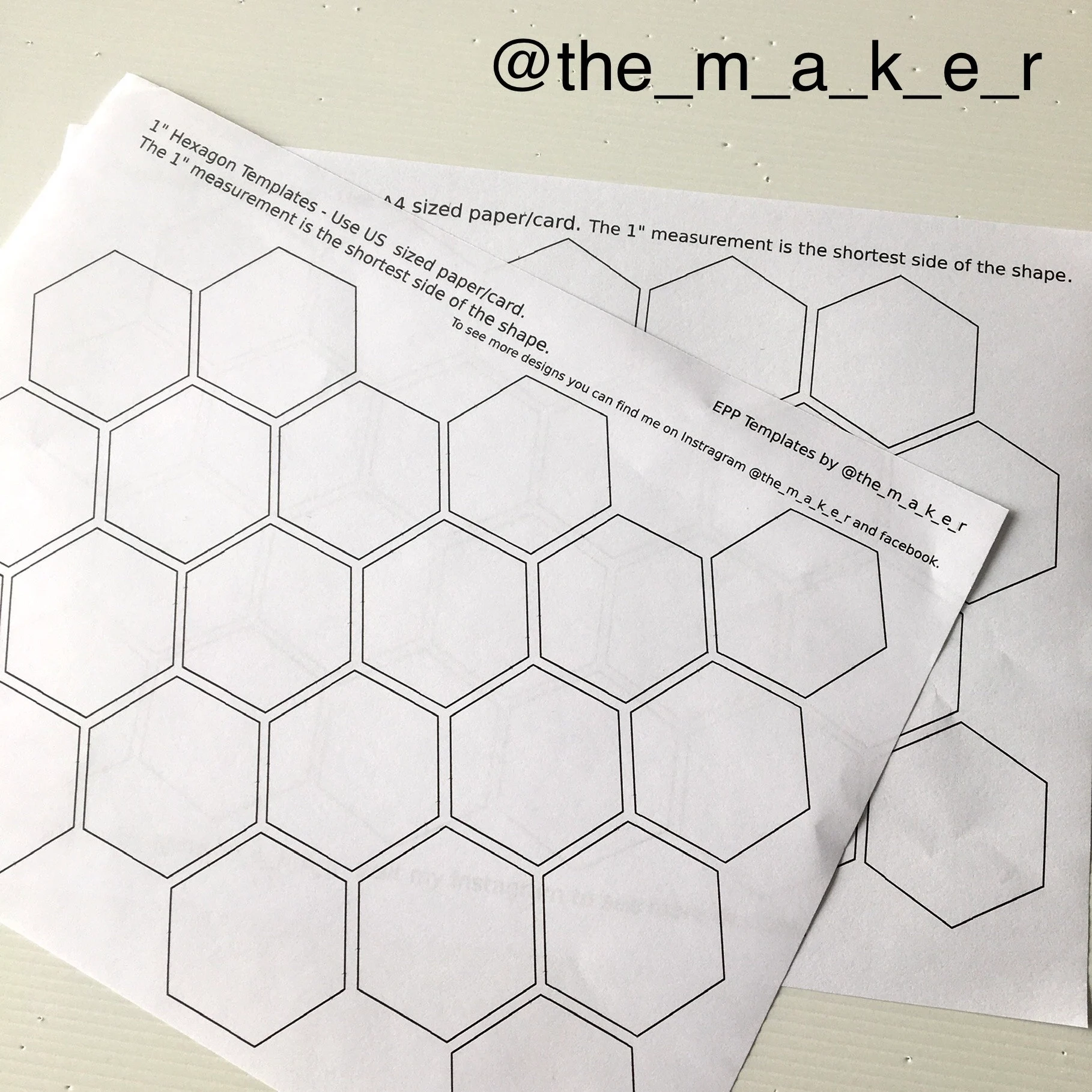 Hexagons Printable Epp Templates 1 Hexagons Printable Epp Templates 1