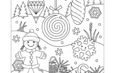Hidden Objects Seek Find Picture Puzzle Coloring Page Activity Sheet Happy Cheerful Gingerbread Girl Snow Mai Maiden Image237891515