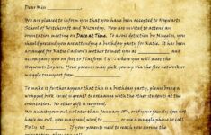 Hogwarts Acceptance Letters