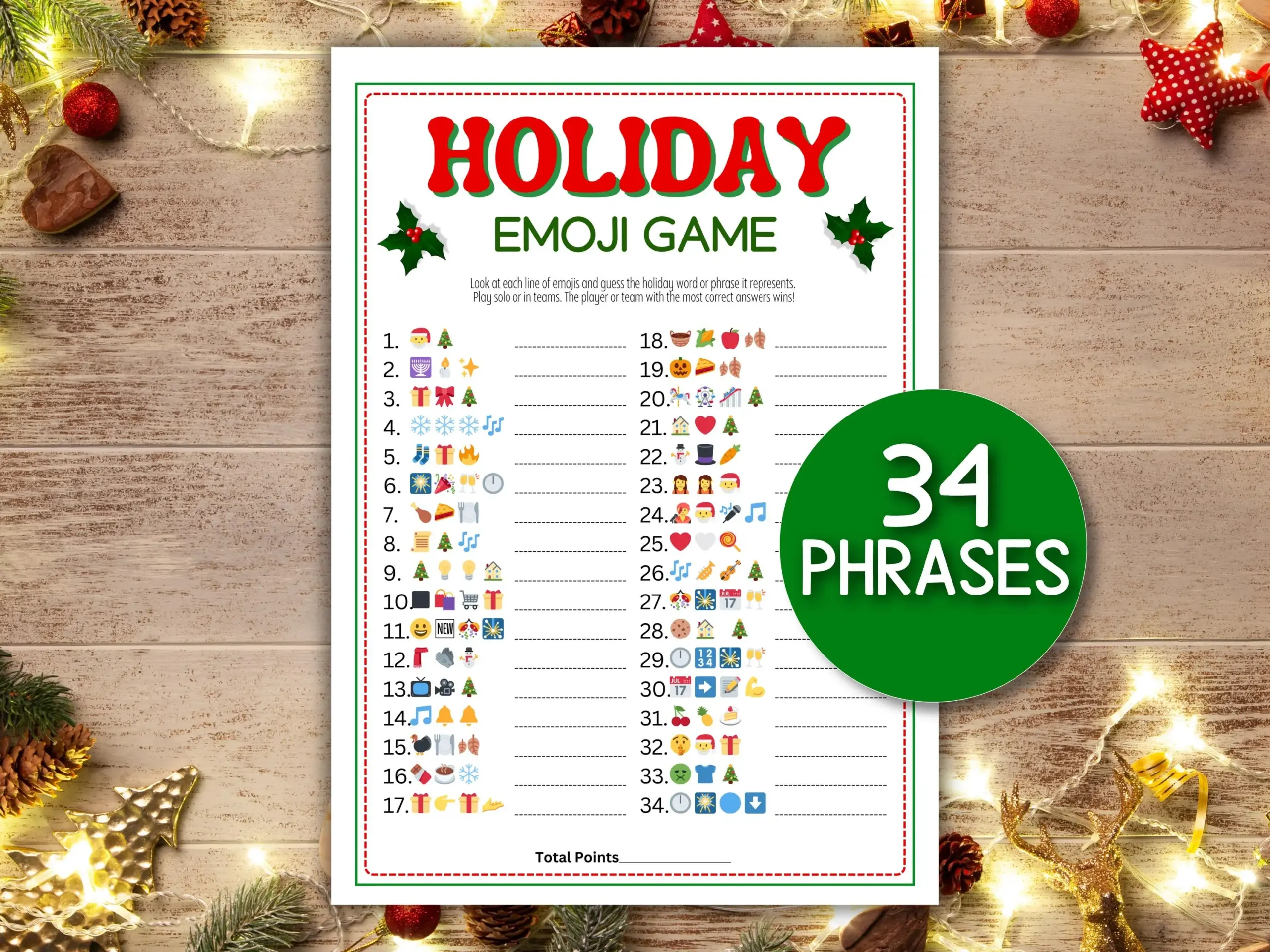 Holiday Emoji Game Printable Trivia Xmas Holiday Emoji Game Printable Trivia Xmas