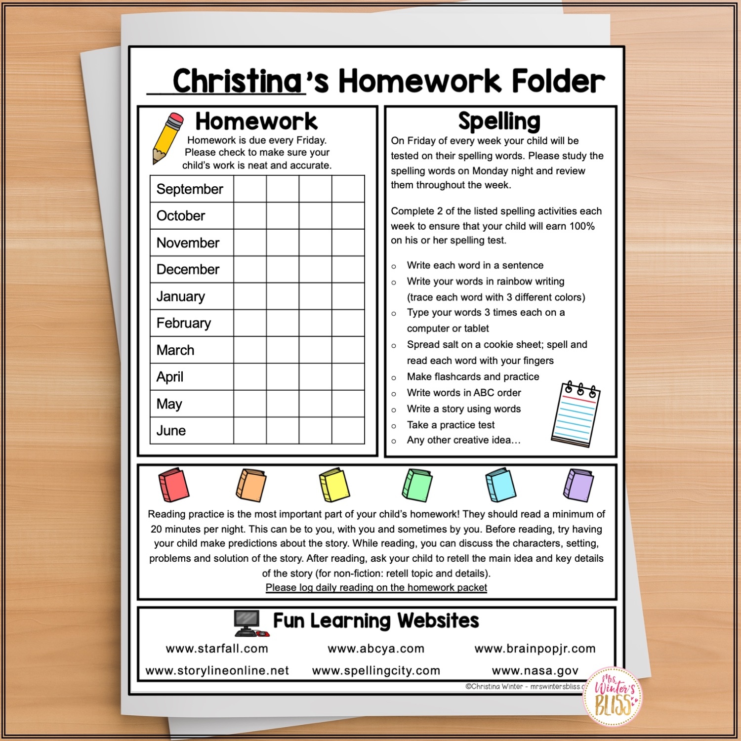 Homework Folder And Editable Newsletters Homework Folder And Editable Newsletters