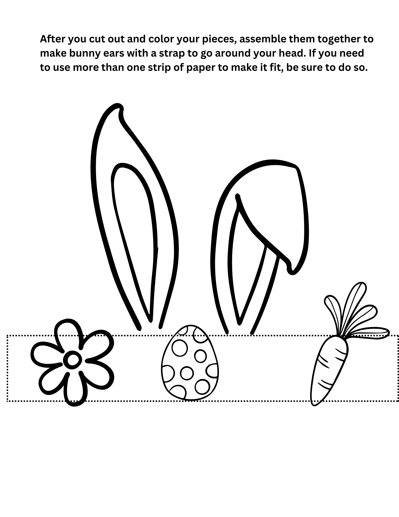 Hop To It Print This Easter Bunny Ears Headband