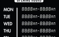 Hours Of Operation Sign