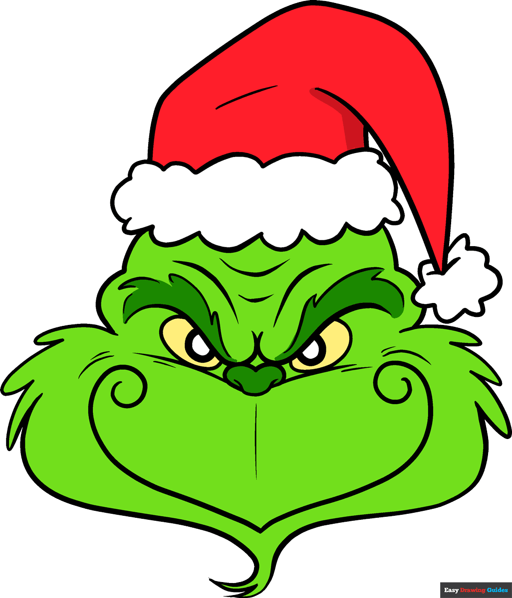 How To Draw An Easy Grinch Face How To Draw An Easy Grinch Face