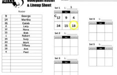 How To Fill Out A Volleyball Line Uproster Sheet