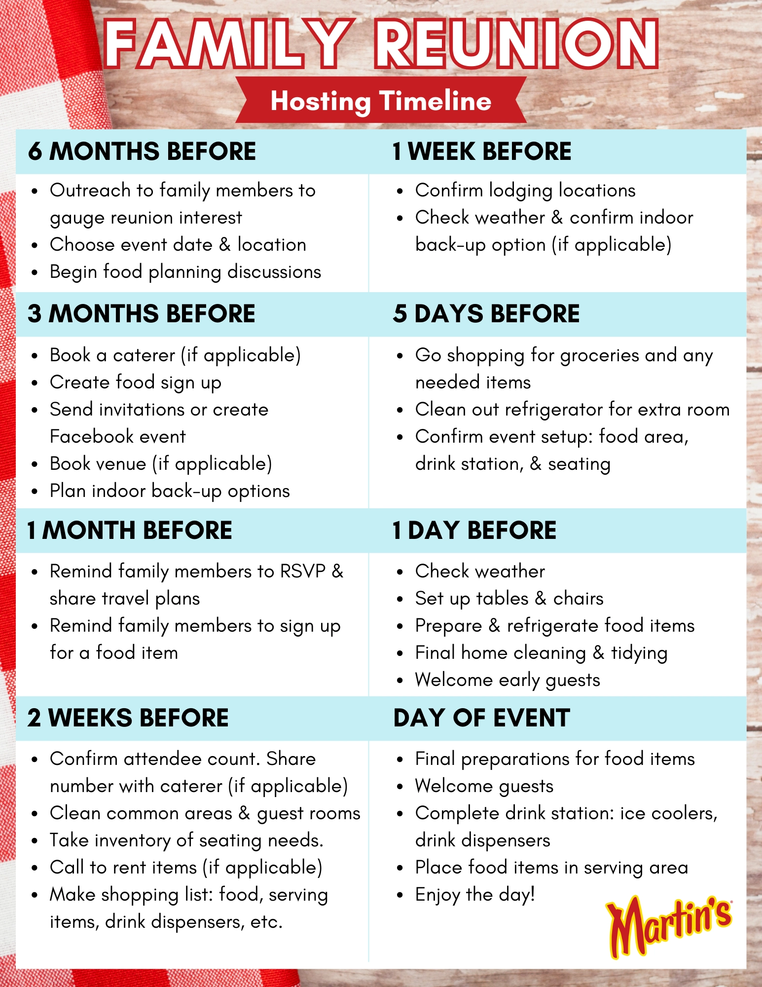 free printable family reunion checklist free printable family reunion checklist