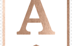 HTwhTwb Banner Letter Template Free Rose Gold Banner Letters
