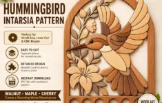 Hummingbird Intarsia Pattern