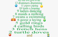 Hxmomib Pics Photos Days Christmas Lyrics Printable 12 Days