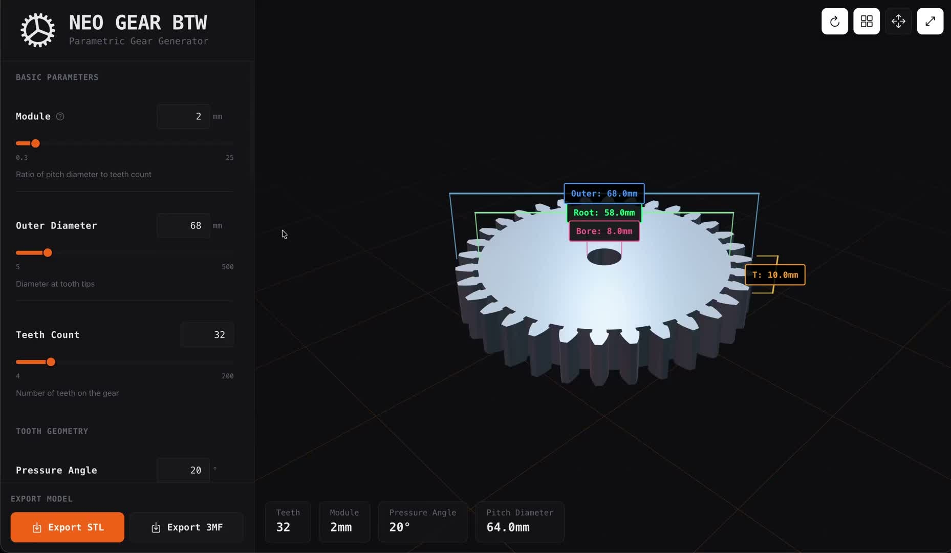 gear template generator program free download