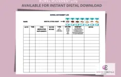 Ibs Tracker Printable Bowel Movement Log