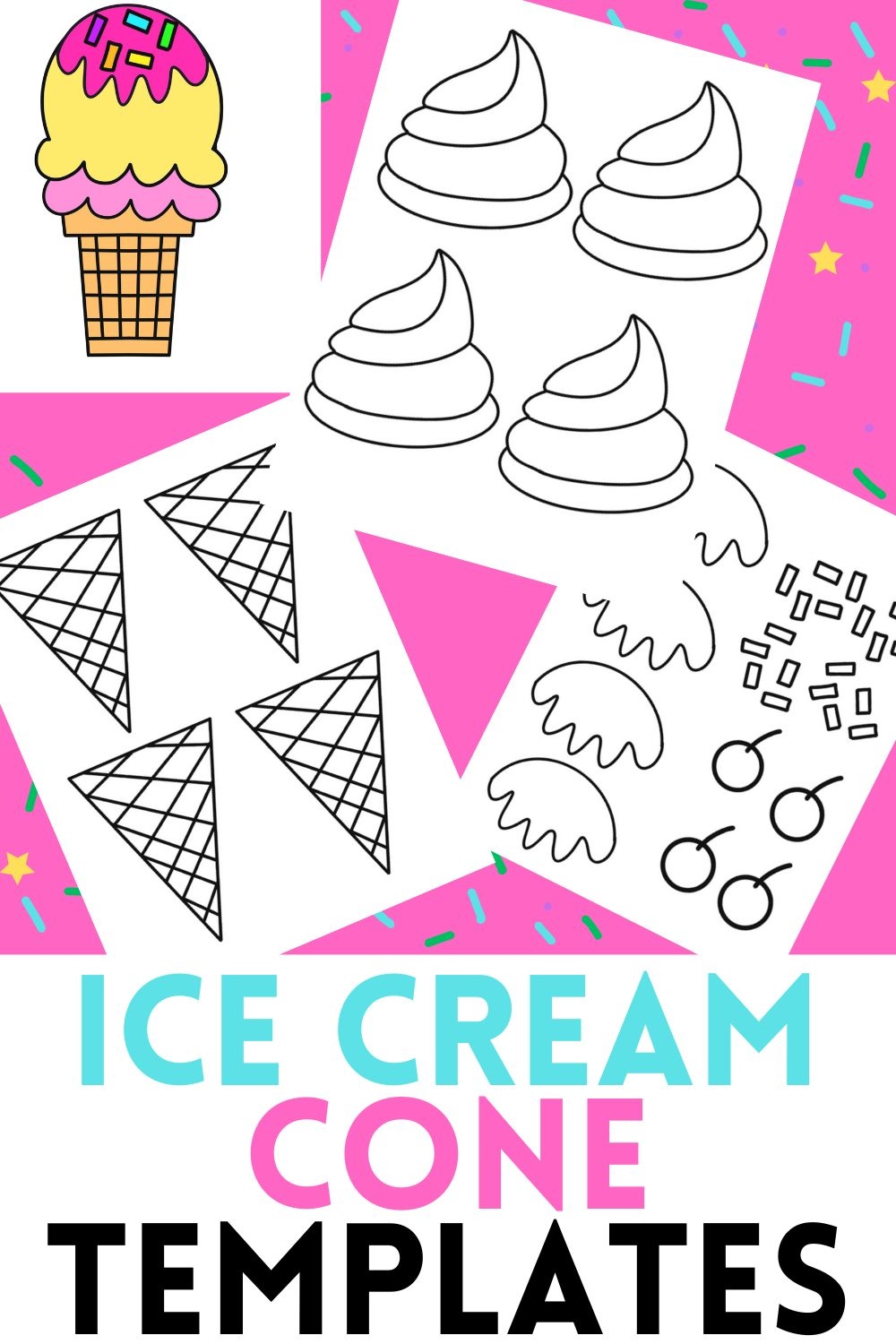 Ice Cream Cone Craft Templates For Kids Ice Cream Cone Craft Templates For Kids
