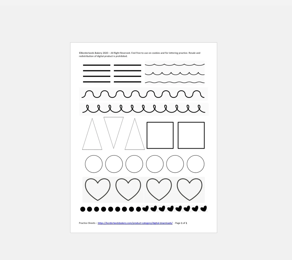 Icing Practice Sheets Pdf Downloads Icing Practice Sheets Pdf Downloads