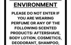 Important Fragrance Free Environment Portrait Wall Sign
