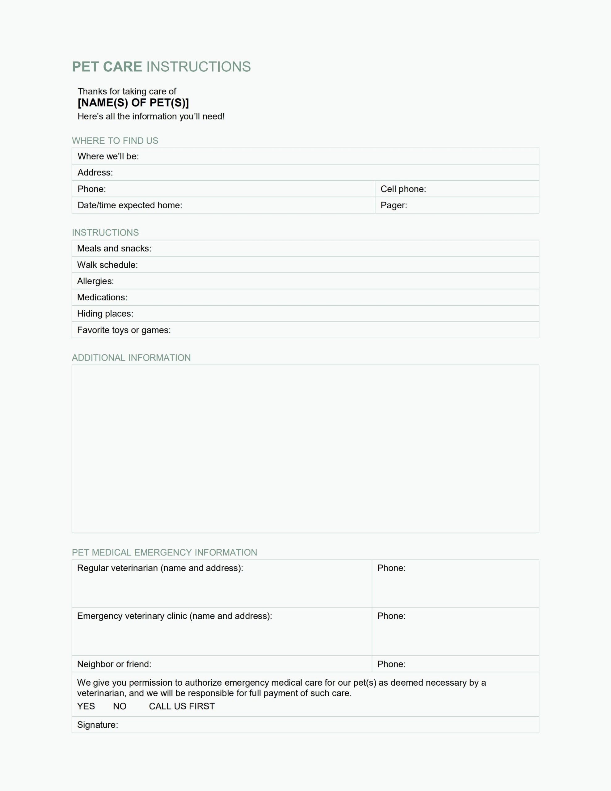 Instructions For Pet Sitter Pdf Pdf E99b7c2a Instructions For Pet Sitter Pdf Pdf E99b7c2a