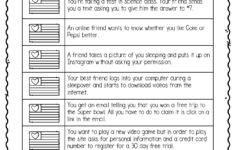 Internet Safety Worksheets And Task Cards