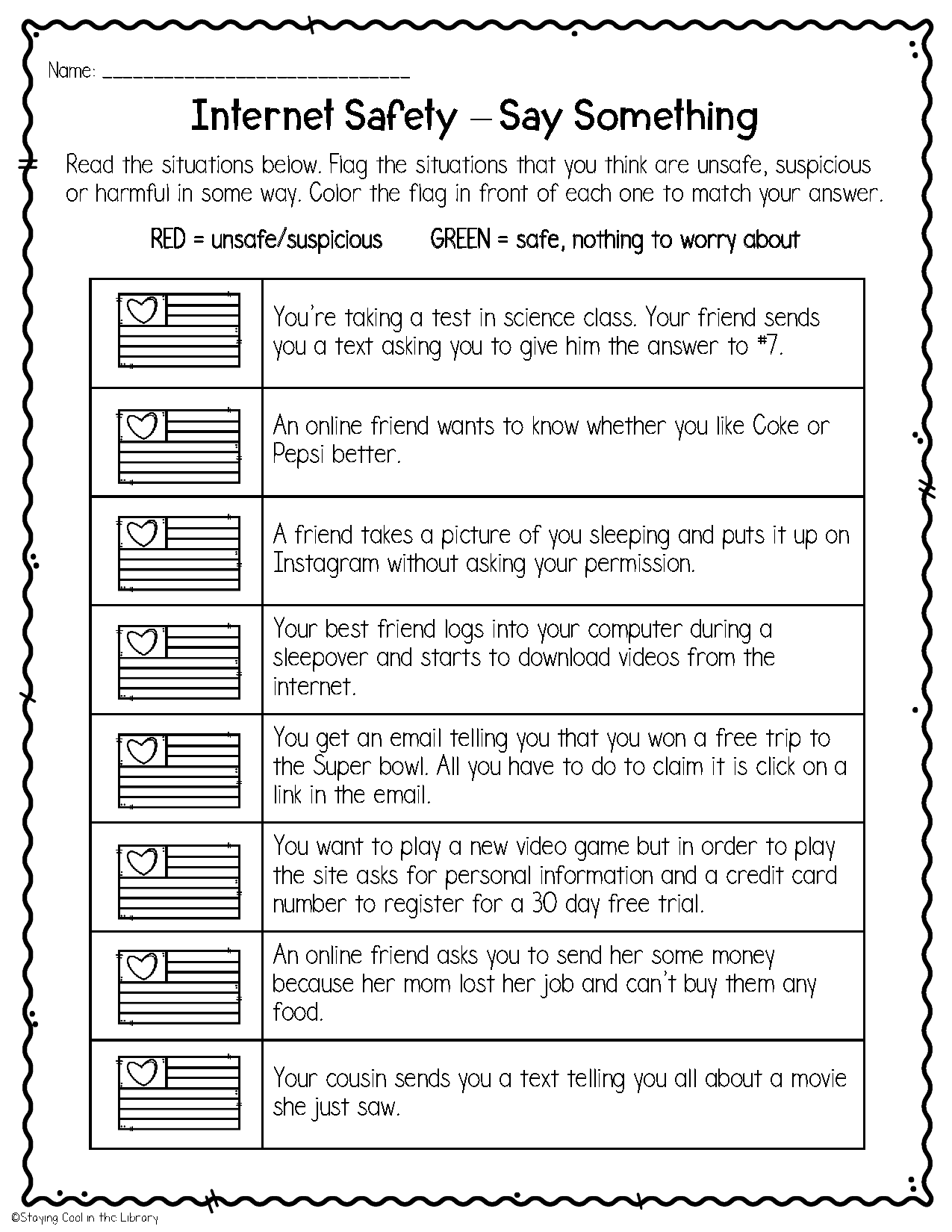 Internet Safety Worksheets And Task Cards Internet Safety Worksheets And Task Cards