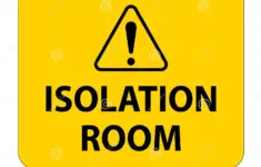Isolation Room Sign White Background Vector Illustration Eps Image182196265