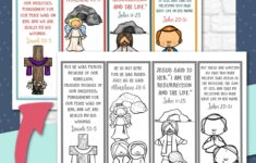 Jesus Resurrection Bookmarks With Easter Bible Verses