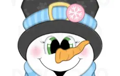 Jolly Winter Snowman Face Printable Template