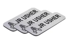 Jr Usher 1 X 3 Name Tag Badge Silver Praying Hands 3 Pack