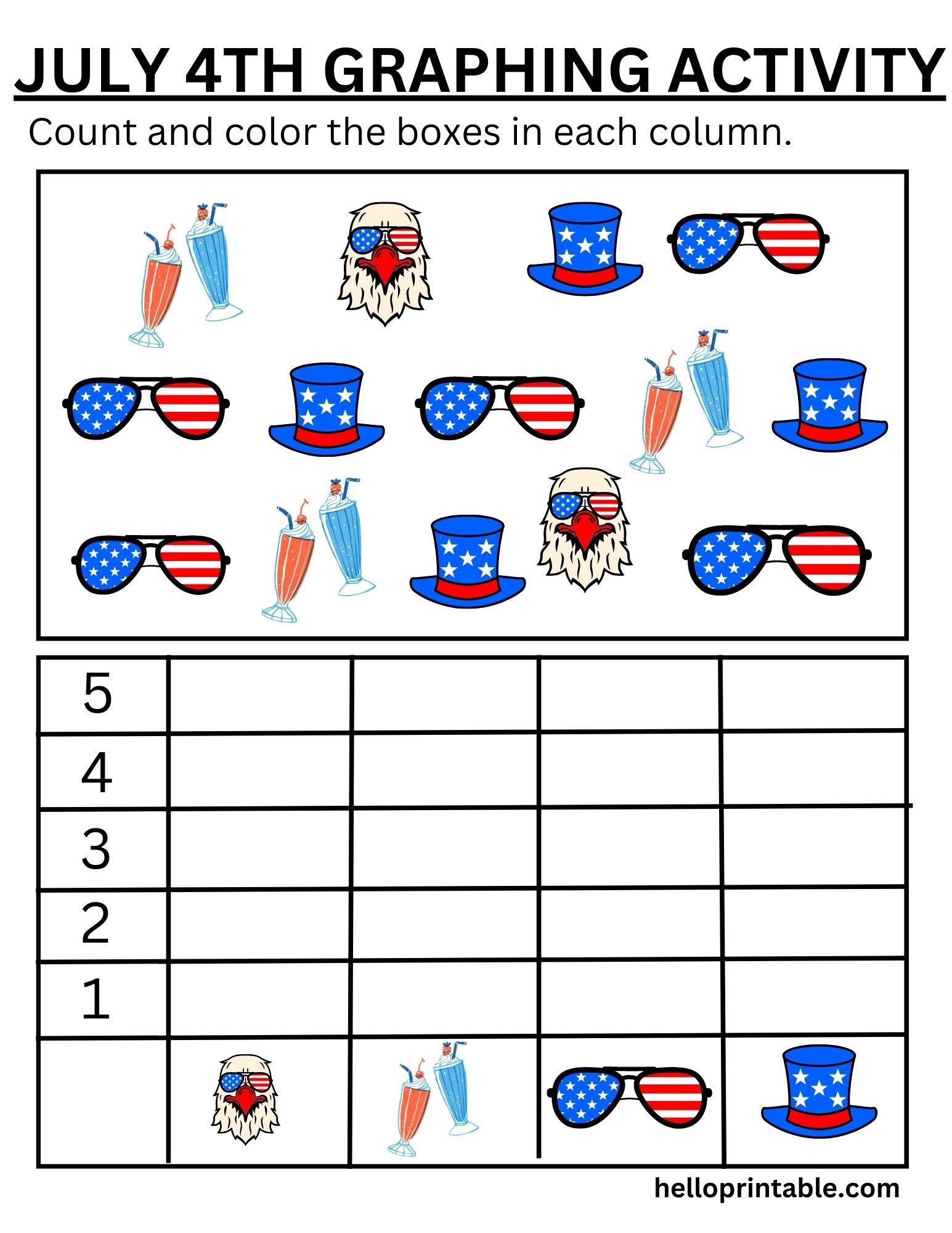 July 4th Printable Activities Games For Kids