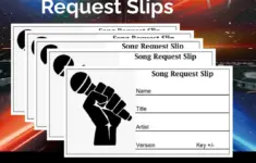 Karaoke Printable Song Request Slips
