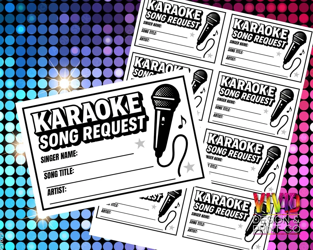 Karaoke Song Request Slips Printable
