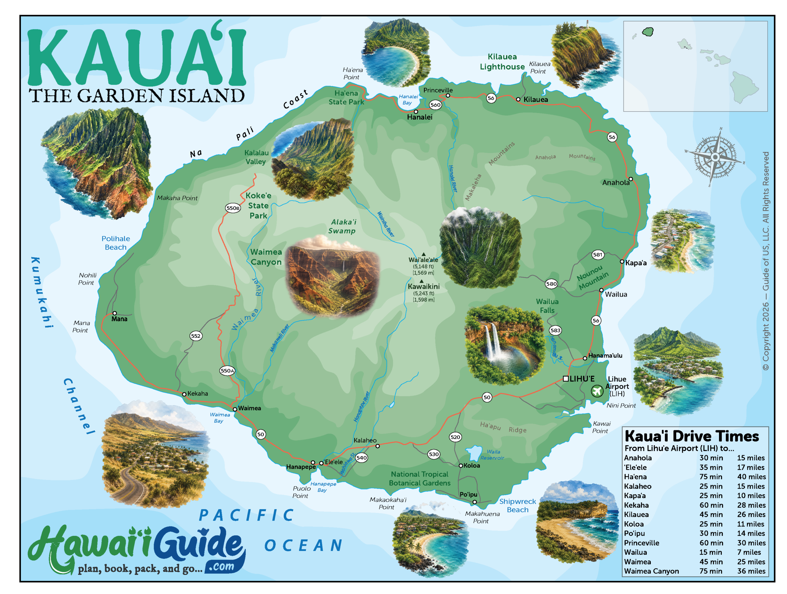 free printable map of kauai free printable map of kauai