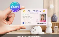 Kids Play Driver License Template