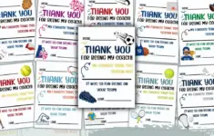 Kids Thank You Cards To Coaches Digital Download