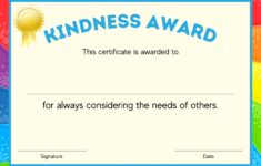 Kindness Award Blank