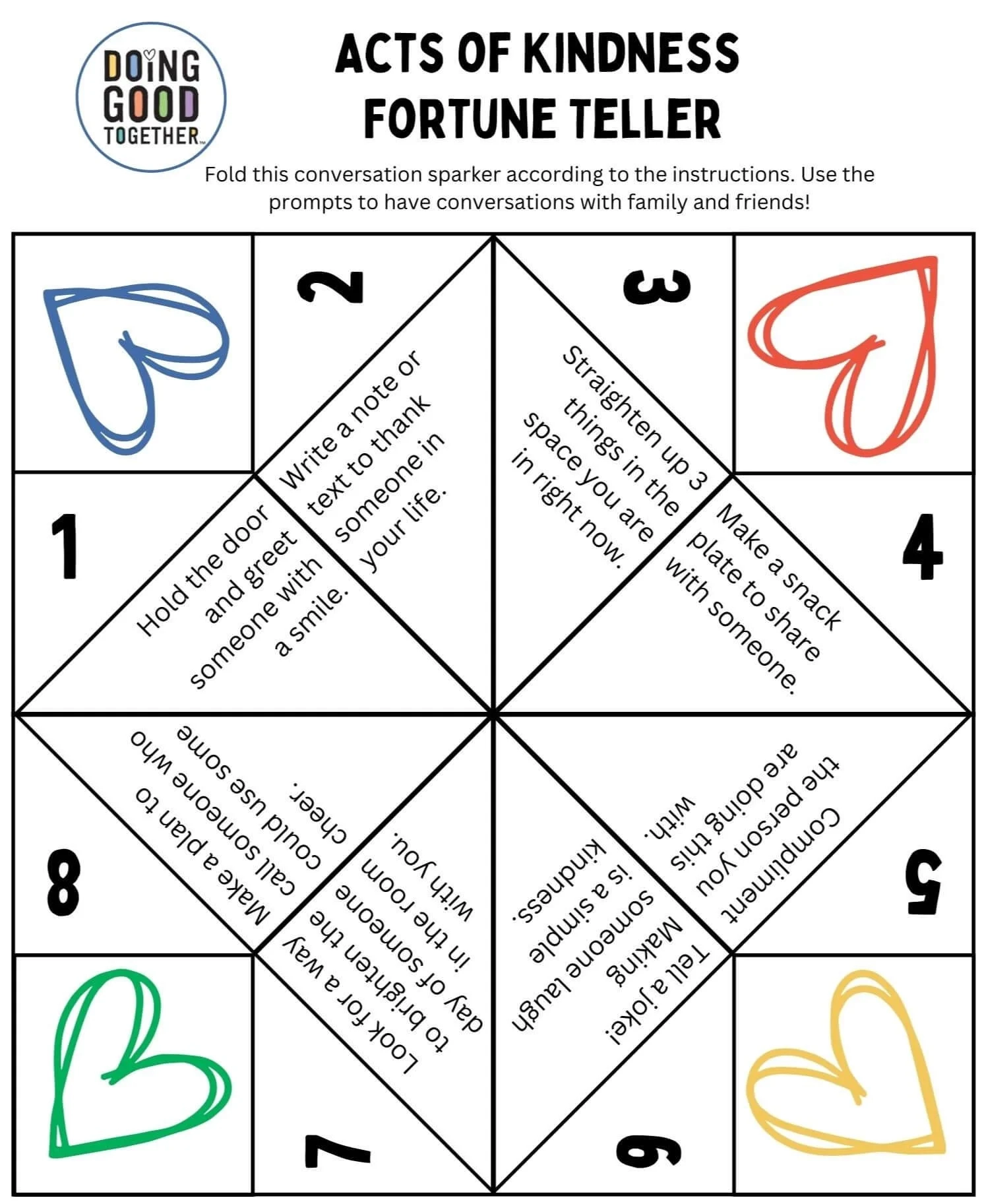 Kindness Fortune Tellers Kindness Fortune Tellers