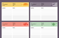 Kitchen Tools Printable 4x6 Recipe Cards