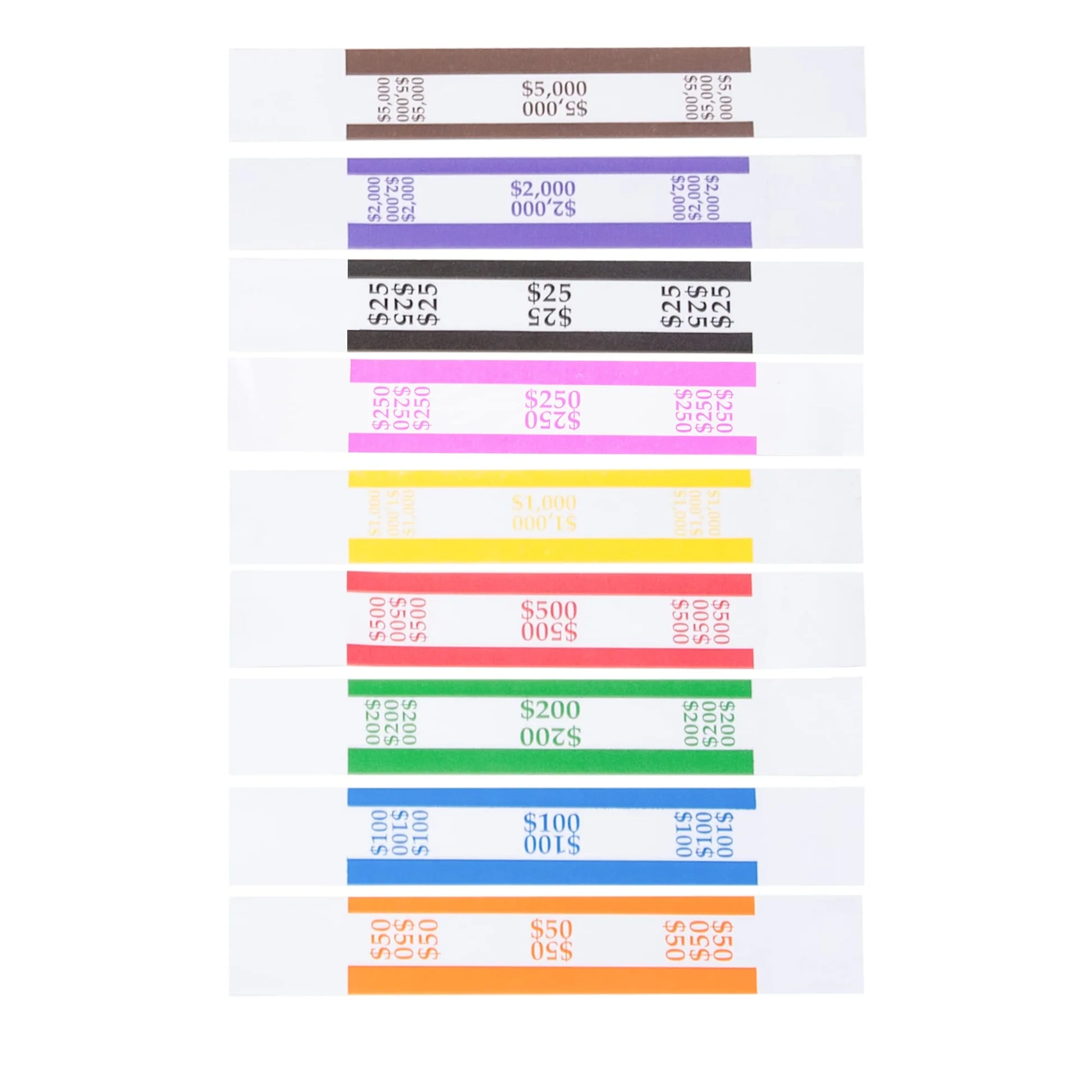 L Liked Money Band Bundles Self Sealing Currency Straps For Bill Wrappers 9 Colors 720 Assorted