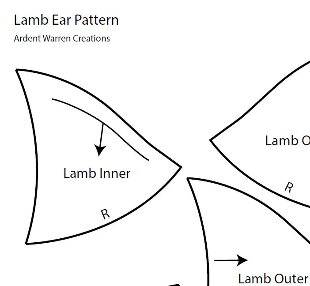 Lamb Ear Pattern For Making Faux Fur
