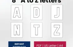 Large 8 Inch Alphabet Letter Templates