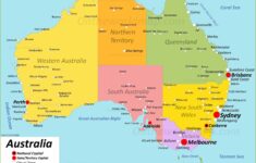 Large Detailed Map Of Australia With Cities And Towns