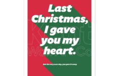 Last Christmas Poster Wham Lyric Wall
