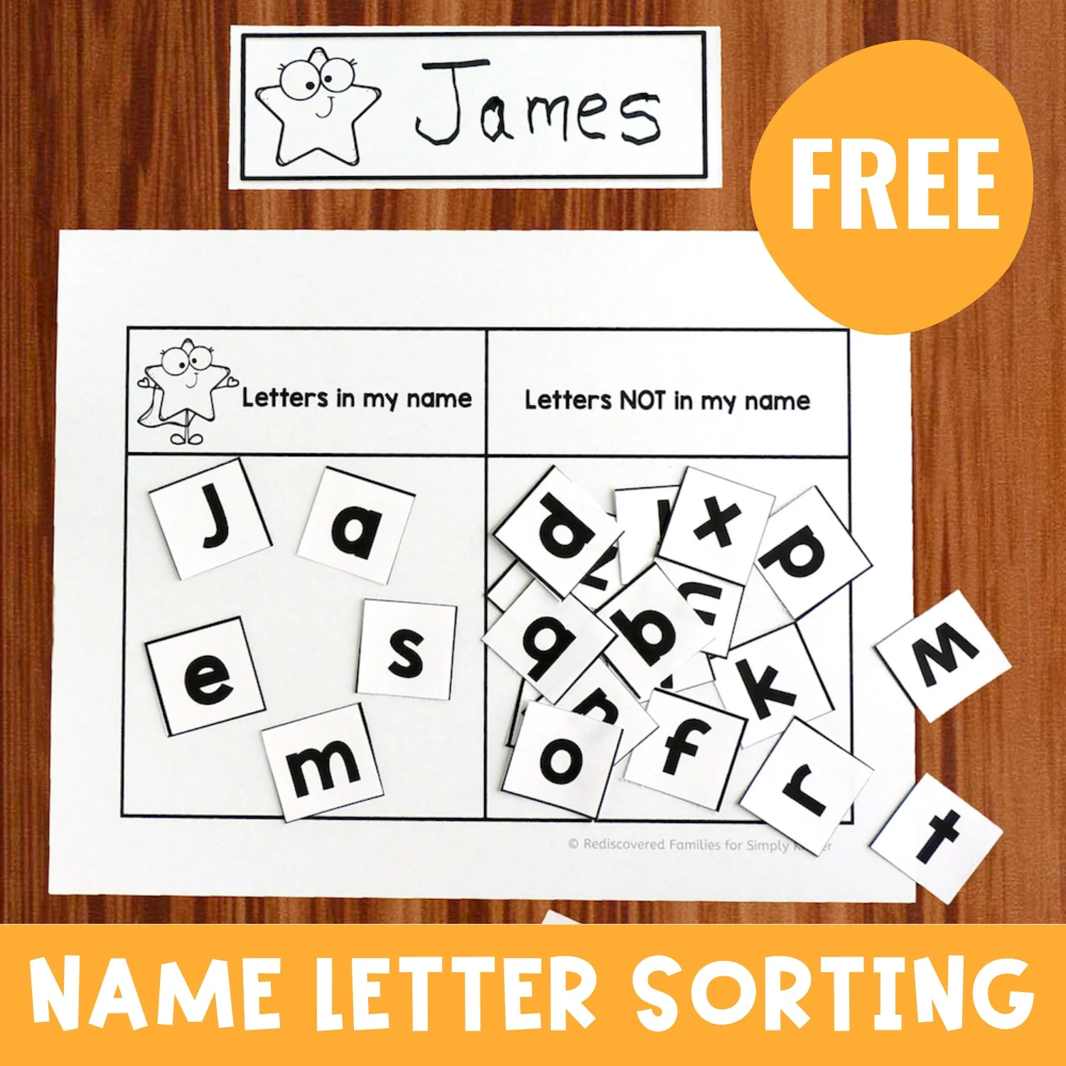 free printable names for preschoolers