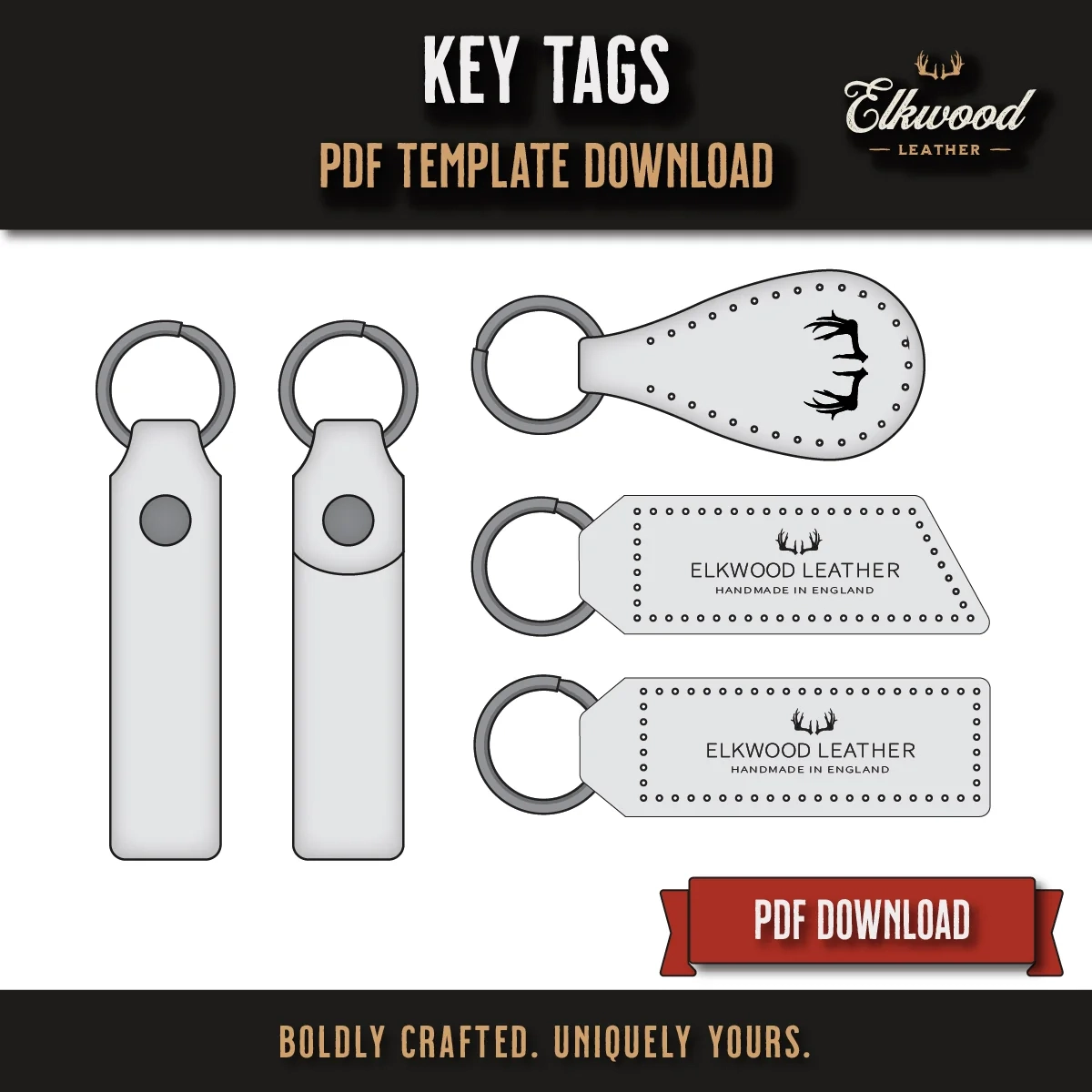 Leather Key Tags Free Digital Download Pdf Template