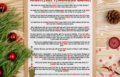 Left Right Across Christmas Game Free Printable