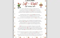 Left Right Christmas Game With Elf Poem