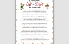 Left Right Christmas Game With Elf Poem