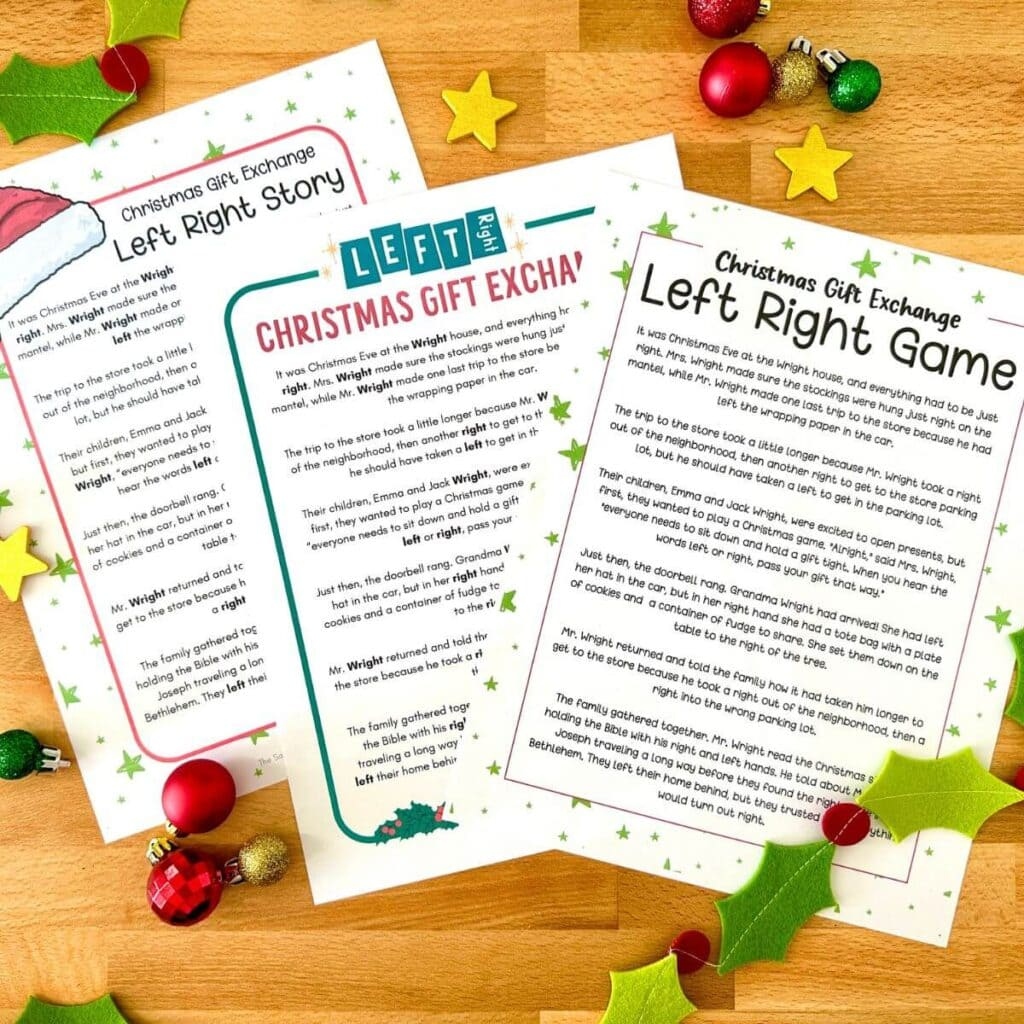 Left Right Christmas Game