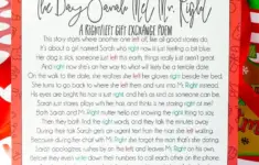 Left Right Christmas Gift Exchange Poem
