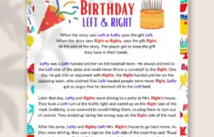 Left Right Game Left Right Birthday Game