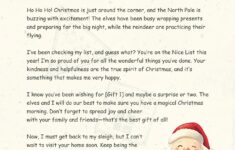 Letter From Santa Free Google Docs Template